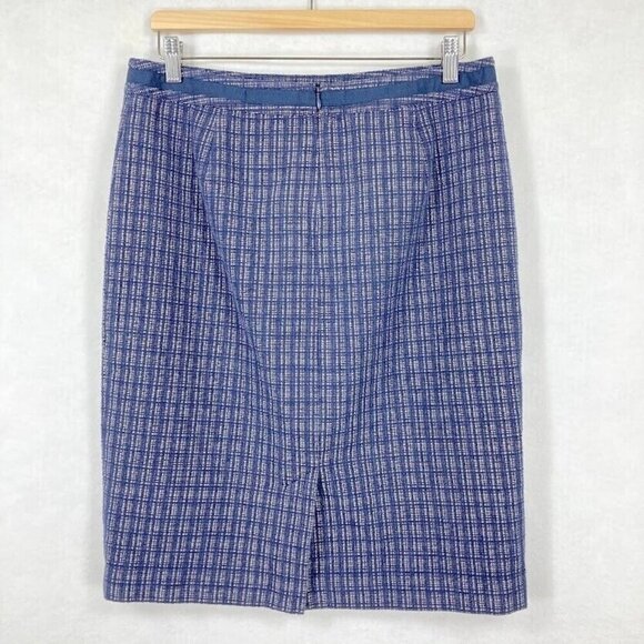 Boden Plaid Pencil Skirt Midi Academia Career Boss Coquette Minimalist 10 - Picture 3 of 8